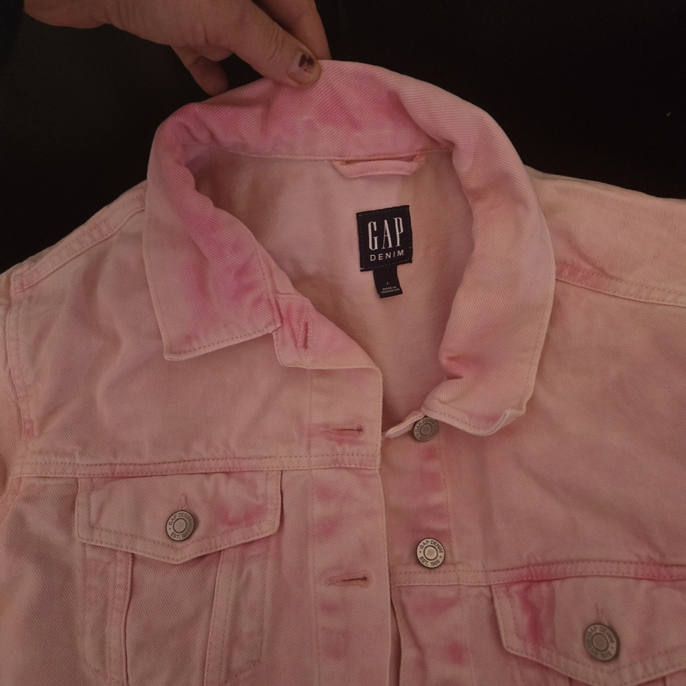 GAP Pink Denim Jacket More Pink In Person. Very Cute